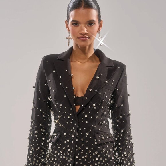 AKIRA Jackets & Blazers - NEW GET CLOSER EMBELLISHED BLAZER: AKIRA
